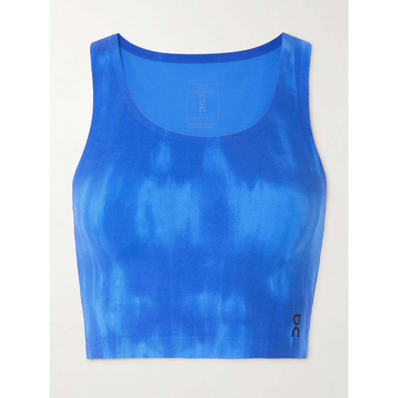 On 女士 文胸 Malibu recyled-jersey 短款剪口扎染弹力背心