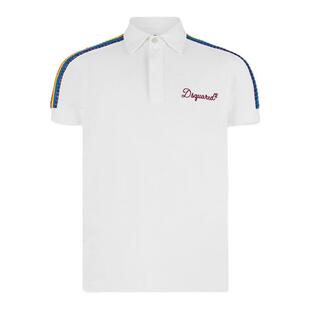 SS26 男士 POLO衫 DSQUARED2 DETAIL DSquared2 RAINBOW D二次方