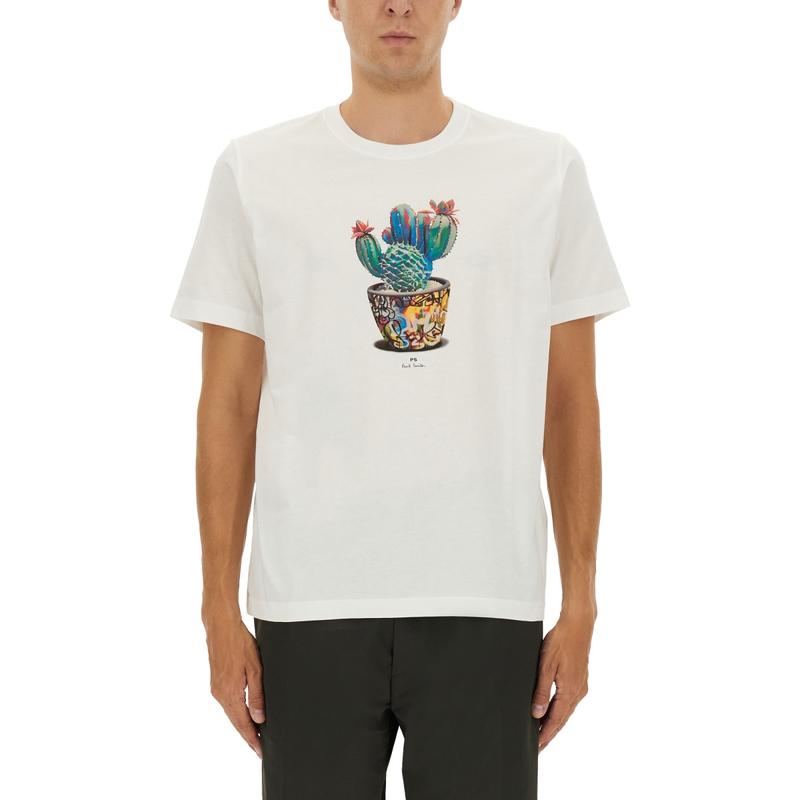 PS Paul Smith 男士 FW25 T恤 CACTUS 印花T恤