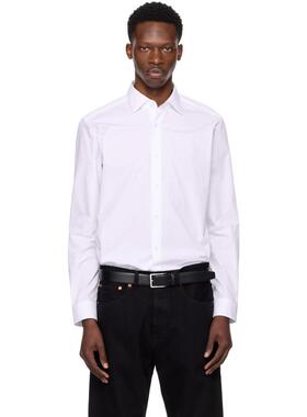 Hugo 雨果 男士 衬衫 白色 Modern Fit Easy-Iron Cotton Poplin