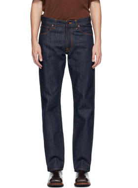 Nudie Jeans 男士 牛仔长裤 海军蓝 Slim Jim 牛仔裤