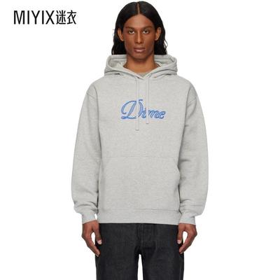 Dime MTL 男款灰色 Cursive Logo 连帽衫 迷衣时尚
