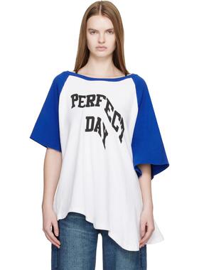 UNDERCOVER 高桥盾 女士 T恤 白色  蓝色 UC1E8805-2 Perfect Day