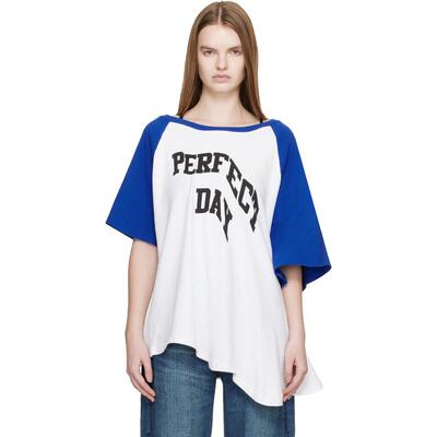 UNDERCOVER 高桥盾 女士 T恤 白色  蓝色 UC1E8805-2 Perfect Day