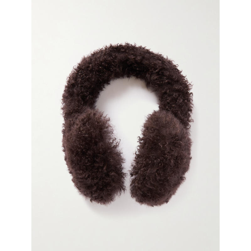 Yves Salomon萨洛蒙女士 毛线帽 羊毛饰边羊毛耳罩