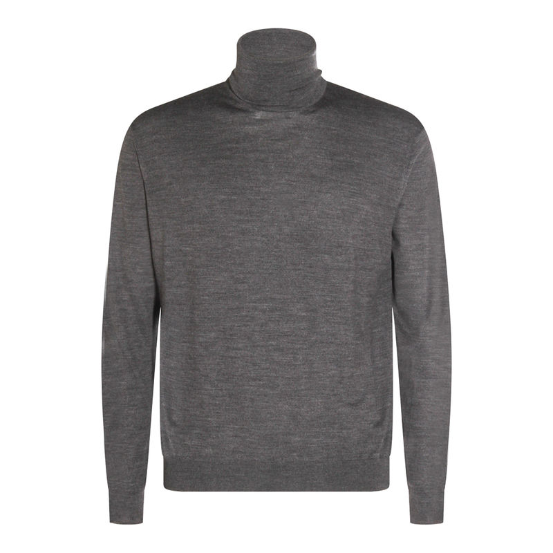 MALO 男士 毛衣 灰色羊绒套头衫