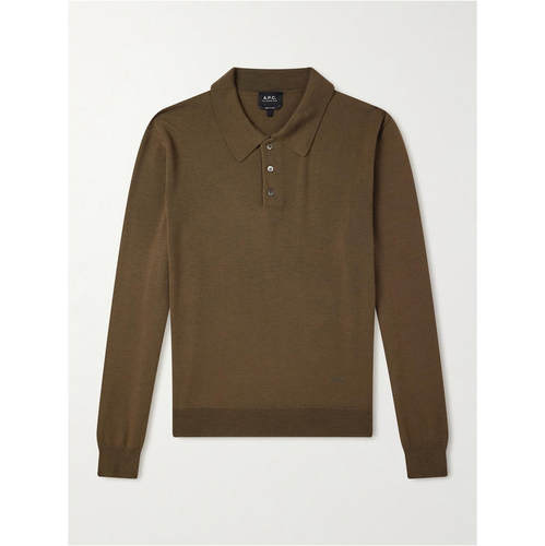 A.P.C. 男士 FW26 POLO衫 Riou 初剪羊毛