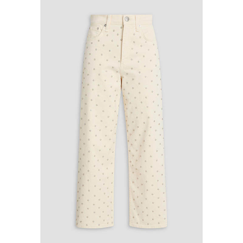 Rag  Bone 女士 牛仔长裤 Andi 短款精饰高腰阔腿牛仔裤