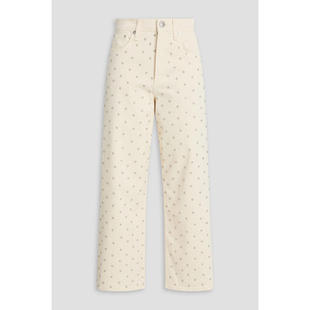 女士 牛仔长裤 Andi Rag 精饰高腰阔腿牛仔裤 瑞格布恩 短款 Bone