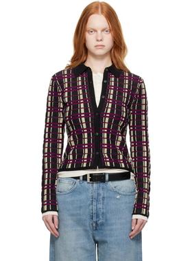 Guest In Residence 女士 衬衫 黑色  紫色 Plaid Elle 衬衫