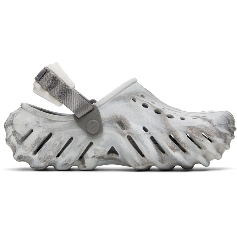 Crocs 女士 凉鞋 白色  灰色 Echo Marbled 凉鞋