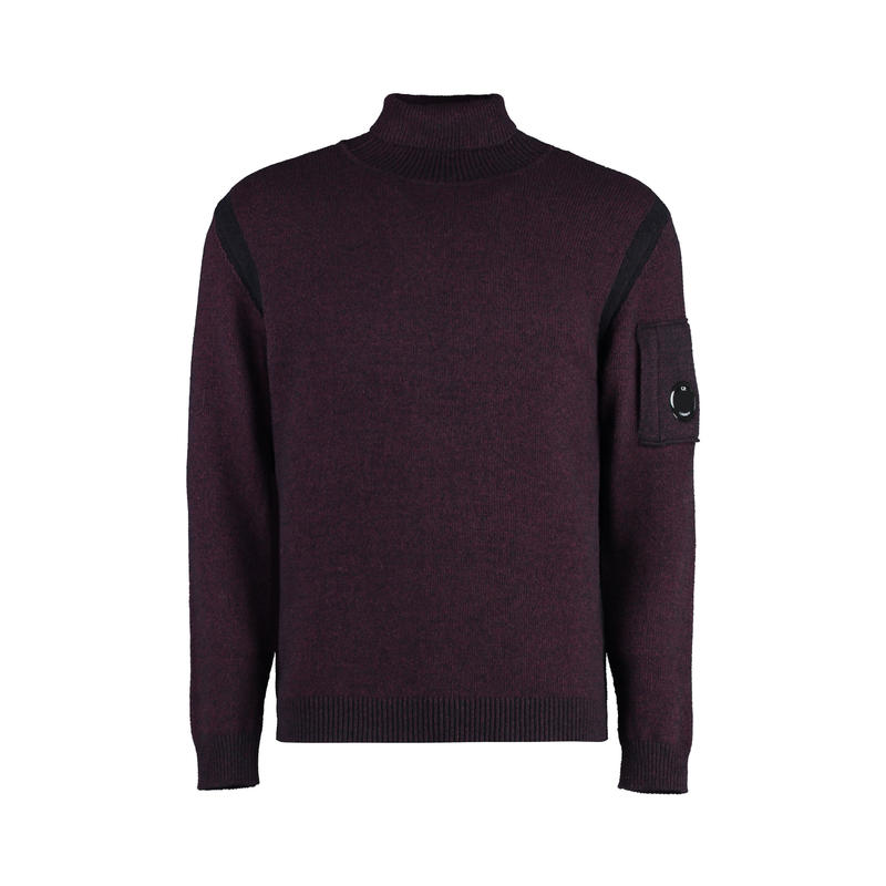 C.P. Company 男士 FW25 毛衣 CP公司高領鏡片細部套頭衫