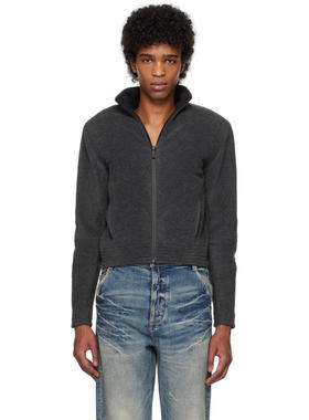 Fax Copy Express 男士 夹克 灰色 Fleece Zip-Up 夹克