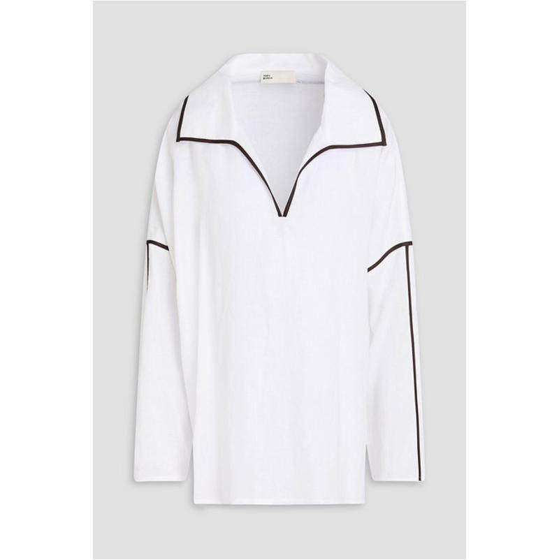 Tory Burch 汤丽柏琦 女士 上衣 亚麻长衫