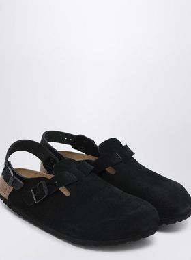 Birkenstock 男士 SS25 凉拖 TOKYO CIABATTA 黑色绒面革凉鞋