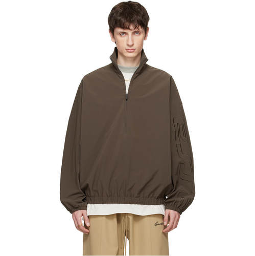 Essentials 男士 卫衣 棕色 Active Trace Half Zip 运动夹克