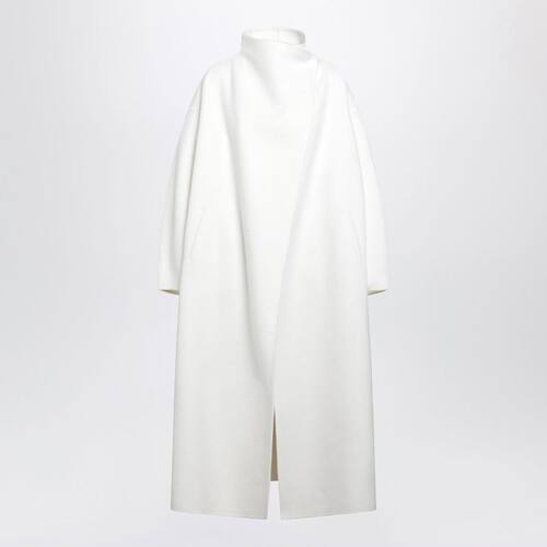 The Frankie Shop 女士 FW26 外套 LEROY 白色羊毛混纺高领大衣