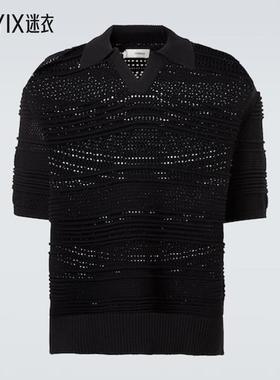 COMMAS 男款钩花棉混纺Polo衫 迷衣时尚