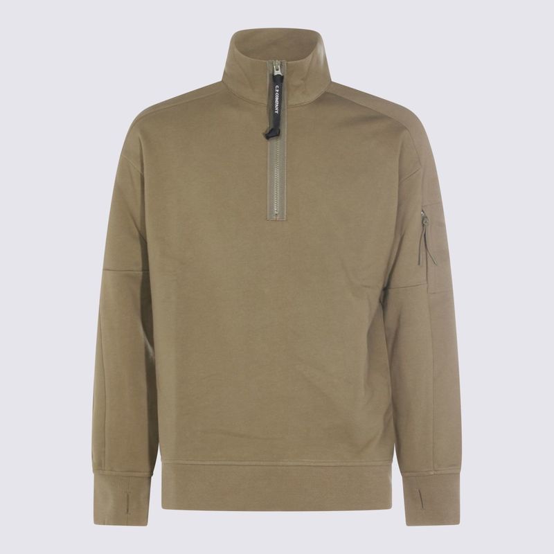 C.P. Company 男士 秋冬新品 卫衣 绿色棉质运动衫