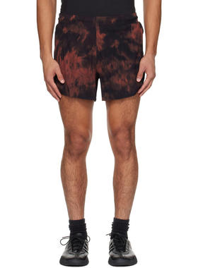 Y-3 男士 短裤 黑色  橙色 AOP Running