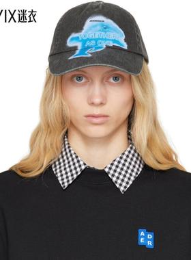 Ader Error 女款黑色褪色棒球帽 迷衣时尚
