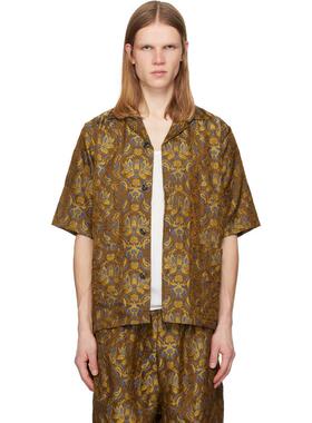 Needles 男士 衬衫 棕色 Kae Tanaka 联名 Cabana 衬衫