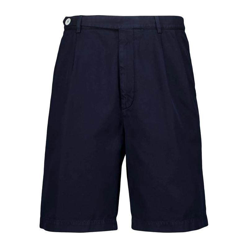 Brunello Cucinelli 男士 FW25 短裤 直筒褶裥棉质斜纹布短裤,男装,短裤,淘宝优惠券,粉丝福利购,淘宝优惠卷