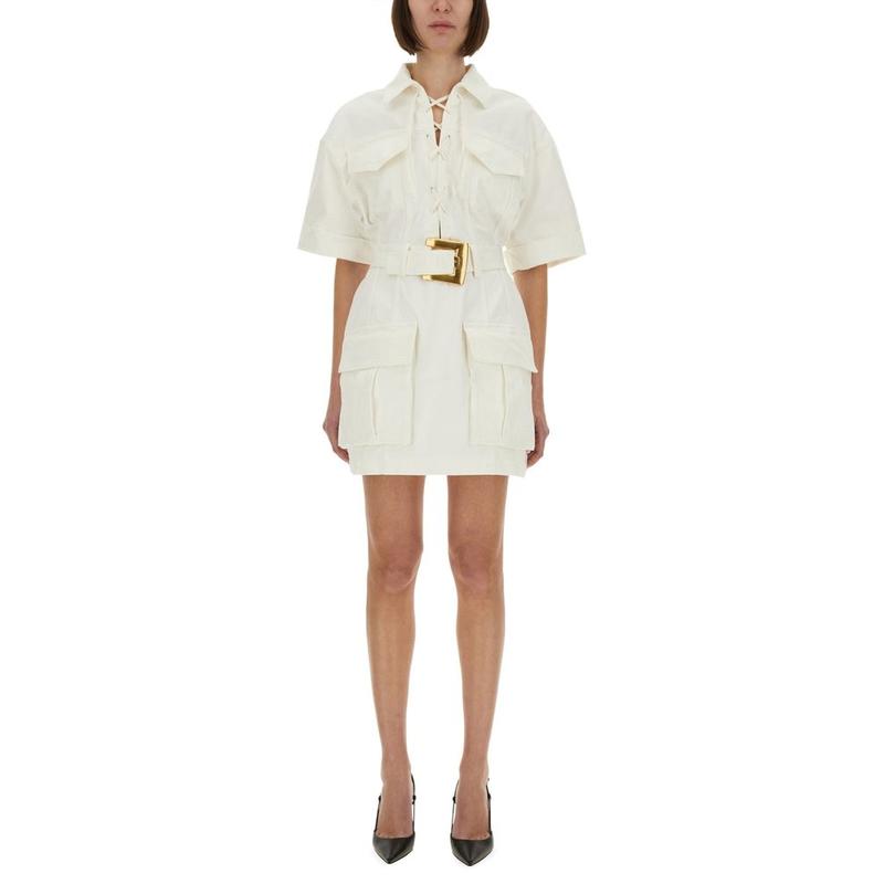 Balmain 女士 FW25 短款连衣裙 系带连衣裙