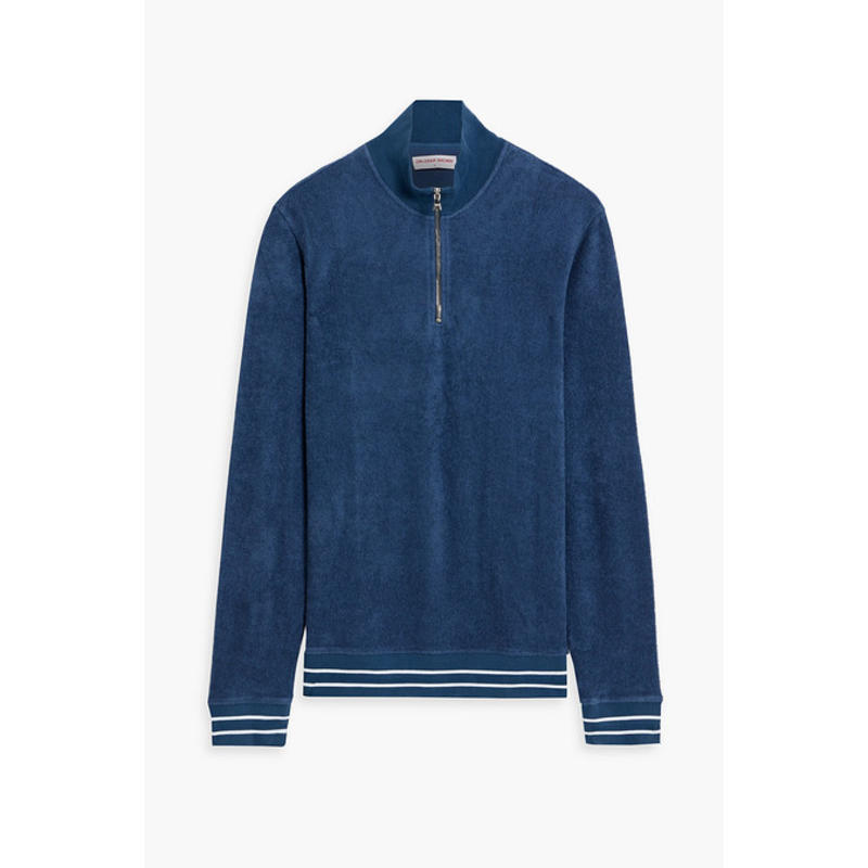 Orlebar Brown 男士 卫衣 Isar 棉质厚绒布半拉链卫衣