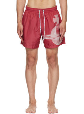 Vivienne Westwood 西太后 男士 泳裤 红色 Pixel Orb Surf