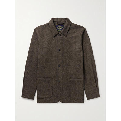 PORTUGUESE FLANNEL 男士 SS26 夹克 Labura 人字纹初剪羊毛夹克