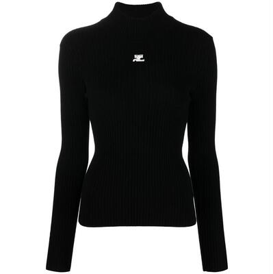 COURREGES RE-EDITION 女士 FW26 毛衣 黑色毛线衫