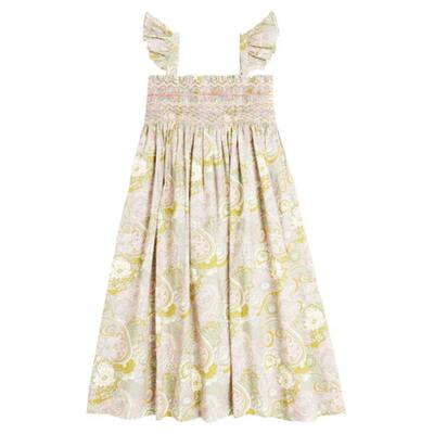 Bonpoint 中性（儿童） 连衣裙 Frances 印花烟灰色棉质童装