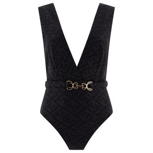 SS25 女士 泳装 MAXINE 织纹深V Zimmermann 1PC 兹默曼