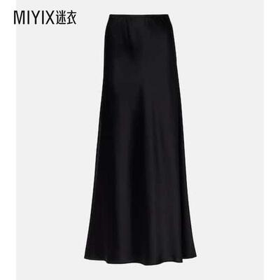 LESET 女款Barb 缎面长款半身裙 迷衣时尚