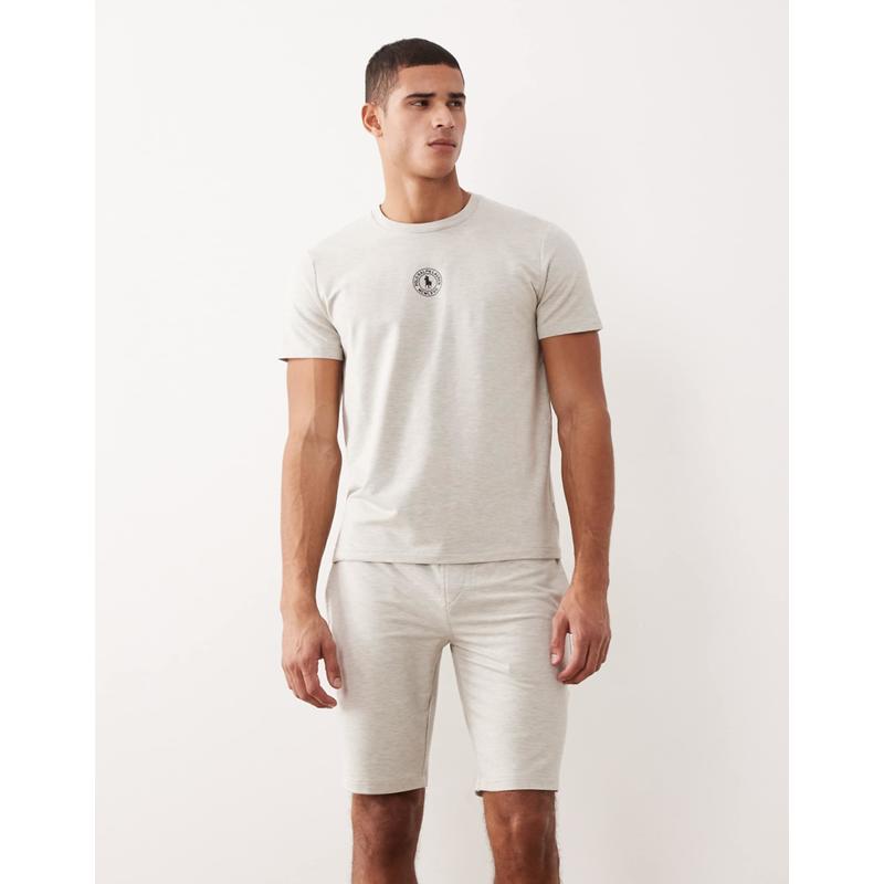 Polo Ralph Lauren拉夫劳伦男士裤腰修身休闲短裤(灰色)