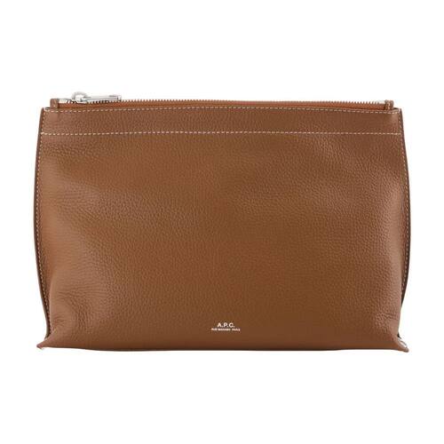 A.P.C. 女士 FW26 手提包 NEIGE CLOU VANITY 皮革棕色包