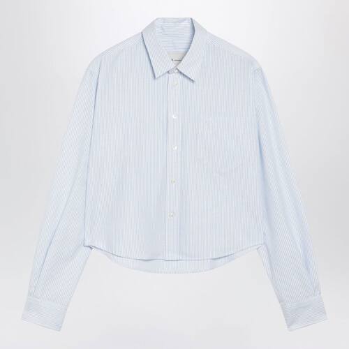 Ami Paris 女士 FW26 衬衫 AMI DE CœUR 条纹短款(蓝/白)