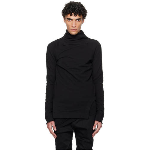 julius 男士 上衣 黑色 Arched Hem High Neck 套头衫