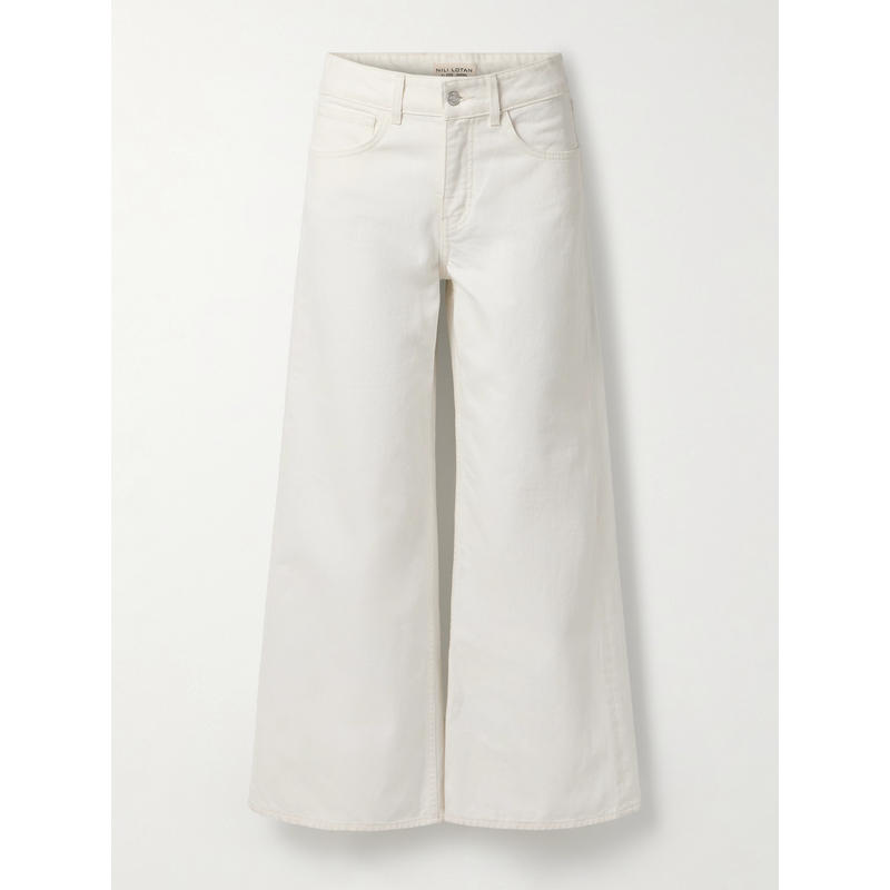 Nili Lotan 女士 秋冬新品 牛仔长裤 Marlene 短款高腰阔腿牛仔裤