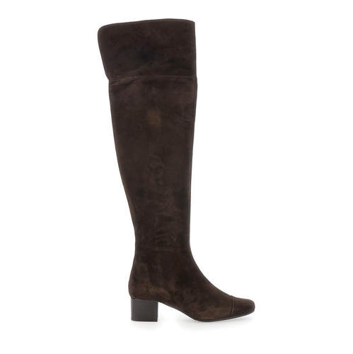 CAREL 女士 FW25 短靴 'Brigitte' Closure 棕色侧边拉链绒面革