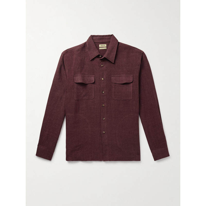 DE BONNE FACTURE 男士 FW25 夹克 亚麻羊毛混纺衬衫式衬衫,男装,牛仔外套,淘宝优惠券,粉丝福利购,淘宝优惠卷