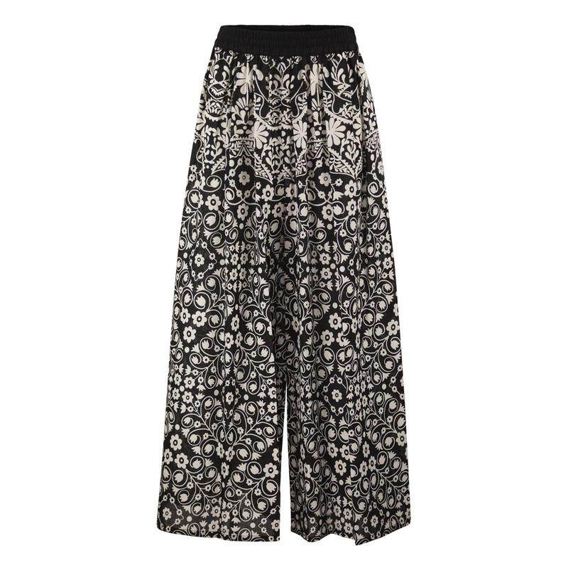 Weekend Max Mara 女士 长裤 WKIPALANCA – 阔腿印花棉质裤子