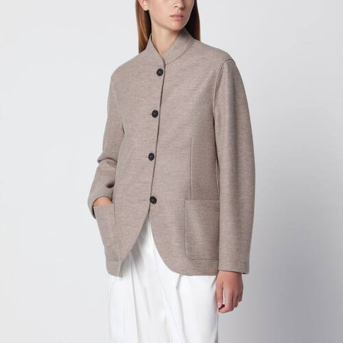 Harris Wharf London 女士 FW26 夹克 浅褐色混杂羊毛