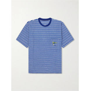 kapital 男士 FW26 T恤 Logo-Appliquéd 条纹棉针织