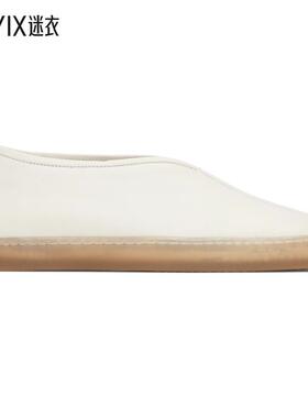 Lemaire 女款白色 Linoleum Piped 乐福鞋 迷衣时尚