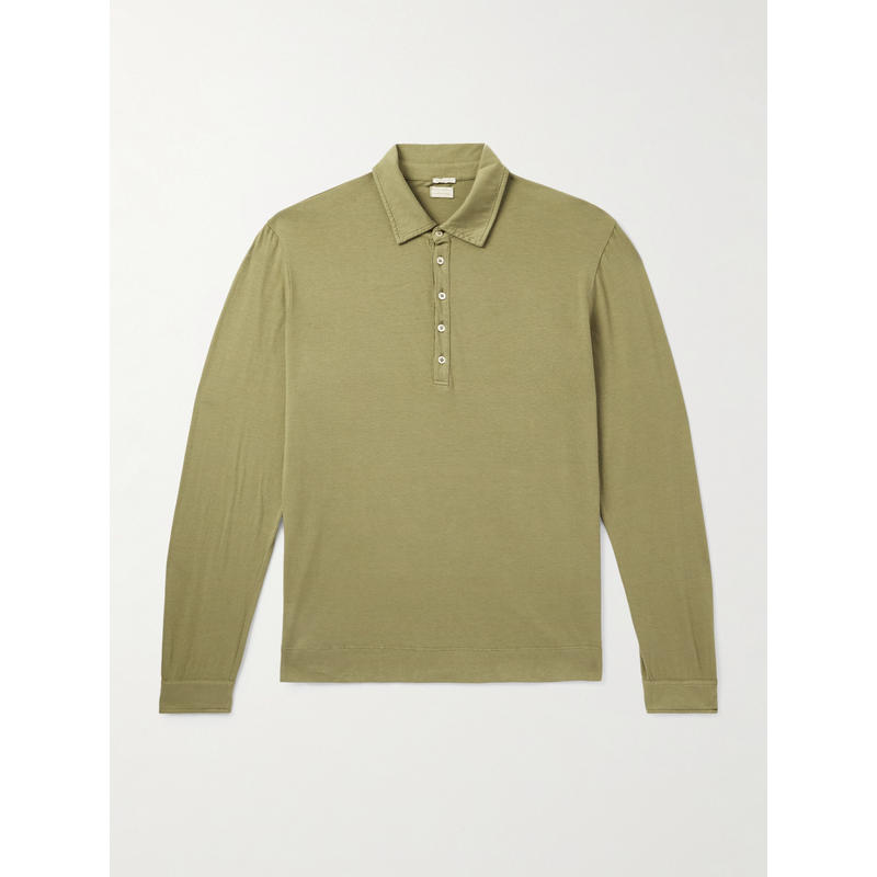 Massimo Alba 男士 FW25 衬衫 Ischia 棉质羊绒混纺针织Polo衫