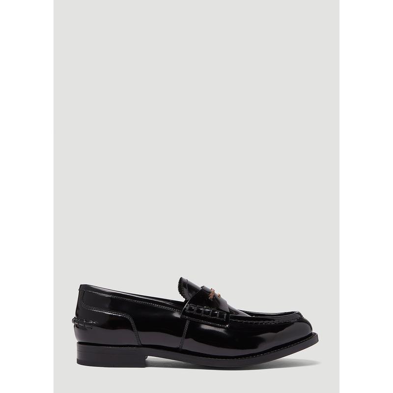 Alexander Wang 女士 FW25 休闲皮鞋 Logo 懒人鞋