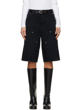 Carhartt WIP 卡哈特 女士 牛仔短裤 黑色 Nixon Double Knee