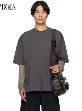 Vetements 男款灰色 Metal Logo Regular T 恤 迷衣时尚